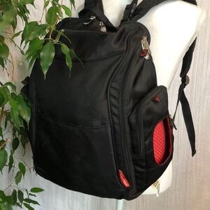 FISHER PRICE Fast Finder XL baby diaper bag travel backpack w/labeled se…